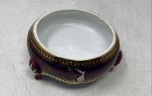 Load image into Gallery viewer, Multicolor Printed Round Shape Tri-Footed Vanity Jewelry Box With Lid
