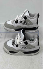 Load image into Gallery viewer, Nike Kids Air Jordan 4 Retro White Black Lace-Up Sneaker Shoes Size 8C

