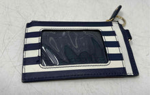 Load image into Gallery viewer, Tommy Hilfiger Womens Navy White Striped Zipper Keychain Card Wallet
