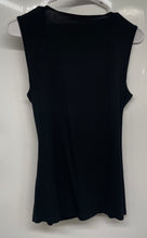 Load image into Gallery viewer, Guberry Womens Black Sleeveless Ruched Surplice V-Neck Blouse Top Size Large
