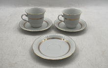 Load image into Gallery viewer, Lot Of 7 Pcs Baum Bros White Porcelain Cups Saucers Pot Crockery Tea Set
