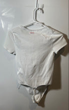 Load image into Gallery viewer, Alexander Wang Womens White Ribbed Short Sleeve One-Piece Bodysuit Size S/M
