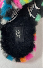 Load image into Gallery viewer, UGG Girls Fluff Yeah Slide Checks 1130390K Multicolor Slingback Sandals Size 1
