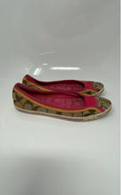 Load image into Gallery viewer, Coach Womens Brown Pink Orange Slip-On Round Toe Ballet Flats Shoes Size 6.5B
