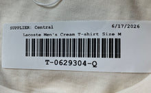 Load image into Gallery viewer, Lacoste Mens Cream Cotton Classic Fit Short Sleeve Crew Neck Pullover T-Shirt M
