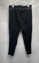 Load image into Gallery viewer, DKNY Womens Black Flat Front Elastic Waist Pockets Trouser Pants Size Large
