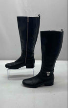 Load image into Gallery viewer, Michael Kors Womens Ryan Black Leather Side Zip Knee High Riding Boots Size 7.5
