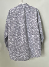 Load image into Gallery viewer, Perry Ellis Mens White Black Printed Long Sleeve Stretch Button-Up Shirt Size XL
