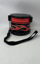 Load image into Gallery viewer, First Act Discovery Black And Red Flame Graphic Kids Tom Drum With Hanging Strap
