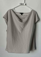 Load image into Gallery viewer, Banana Republic Womens Gray Short Cap Sleeve Cowl Neck Blouse Top Size XL
