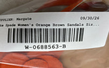 Load image into Gallery viewer, Kate Spade New York Womens Orange Brown Flower Flat Thong Sandals Size 8.5 B
