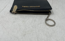 Load image into Gallery viewer, Michael Kors Womens Black Leather ID &amp; Card Slots Round Keychain Zip Coin Wallet

