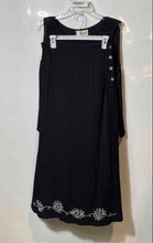 Load image into Gallery viewer, David Dart Womens Black Sleeveless Round Neck Blouse Skirt 2 Pcs Set Size XL / L
