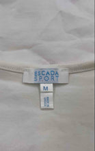 Load image into Gallery viewer, Authentic Escada Womens White Short Sleeve Cropped Blouse Top Size Medium
