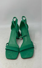 Load image into Gallery viewer, Gianni Bini Womens Green Open Toe Block Ankle Strap Heels Size 8.5M
