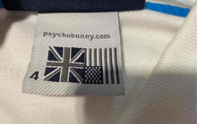 Load image into Gallery viewer, Psycho Bunny Mens White Short Sleeve Spread Collar Golf Polo Shirt Size 4
