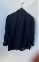 Load image into Gallery viewer, Calvin Klein Mens Blue Wool Long Sleeve Notch Lapel Two-Button Blazer Size 52R
