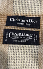 Load image into Gallery viewer, Authentic Christian Dior Womens Beige Plaid Cashmere Rectangle Scarf One Size
