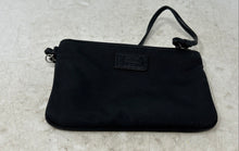 Load image into Gallery viewer, Coach Womens Black Logo Patch Rectangular Corner Zip Wristlet Wallet
