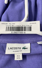 Load image into Gallery viewer, Lacoste Mens Purple Short Sleeve Collared Classic Fit Polo Shirt Size XL
