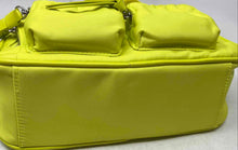 Load image into Gallery viewer, Nicole Miller Womens Neon Yellow Inner Pocket Crossbody Handbag With Tag
