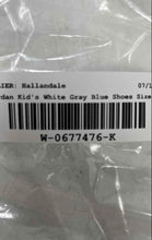 Load image into Gallery viewer, Nike Kids Air Jordan 13 Retro White Gray Blue Lace-Up Sneaker Shoes Size 9C
