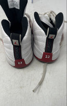 Load image into Gallery viewer, Nike Boys Air Jordan 12 850000-116 White Red Lace Up Basketball Shoes Size 8C
