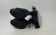 Load image into Gallery viewer, Anne Klein Womens Vixen Black Leather High Heel Ankle Strap Sandals Size 8.5M
