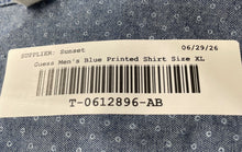 Load image into Gallery viewer, Guess Mens Blue Polka Dot Slim Fit Short Sleeve Collared Polo Shirt Size XL
