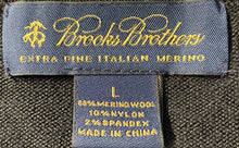 Load image into Gallery viewer, Brooks Brothers Mens Black Long Sleeve V-Neck Stretch Pullover Sweater Size L
