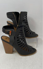 Load image into Gallery viewer, Dolcetta Womens Jodi Black Leather Block Heel Side Zip Strappy Sandals Size 7 M
