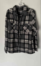 Load image into Gallery viewer, Mountain Ridge Mens Black White Plaid Flannel Long Sleeve Full-Zip Jacket Size M
