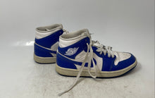 Load image into Gallery viewer, Nike Womens Air Jordan 1 Mid White Blue Lace-Up Sneaker Shoes Size 7
