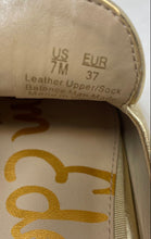 Load image into Gallery viewer, Sam Edelman Womens Kira Gold Leather Slip-On Almond Toe Mule Sandals Size 7M
