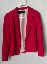 Load image into Gallery viewer, Zara Womens Pink Long Sleeve Notch Lapel Open Front Blazer Size XS
