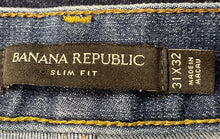 Load image into Gallery viewer, Banana Republic Womens Blue Classic 5-Pocket Design Slim Fit Skinny Jeans 31x32
