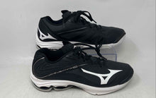 Load image into Gallery viewer, Mizuno Womens Wave Lightning Z6 Black White Lace-Up Volleyball Shoes Size 10
