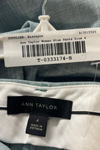 Load image into Gallery viewer, Ann Taylor Womens Blue Flat Front Slash Pocket Wide-Leg Dress Pants Size 4

