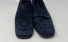 Load image into Gallery viewer, 275 Central Womens Blue Square Toe Slip-On Block Heel Loafer Shoes Size EUR 38
