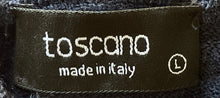 Load image into Gallery viewer, Toscano Italy Mens Blue Long Sleeve Round Neck Ribbed Hem Pullover Sweater Sz L

