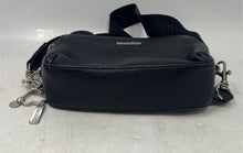 Load image into Gallery viewer, Tannino Womens Black Pebbled Leather Adjustable Strap Double Zip Crossbody Bag
