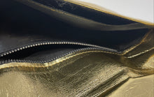 Load image into Gallery viewer, Womens Gold Color Inner Pockets Chain Strap Flap Shoulder Purse
