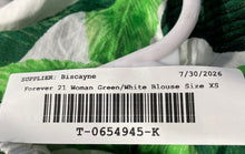 Load image into Gallery viewer, Forever 21 Womens Green White Sleeveless Cropped Blouse Top Size XS
