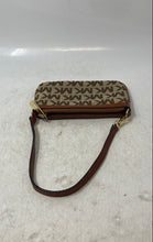Load image into Gallery viewer, Michael Kors Womens Brown Signature Print Convertible Mini Wristlet Wallet
