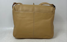 Load image into Gallery viewer, Charter Club Womens Beige Leather Inner Pockets Flap Crossbody Handbag

