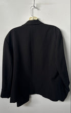 Load image into Gallery viewer, Kasper Womens Black 3/4 Sleeve Shawl Lapel Open Front Blazer Size 14
