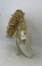 Load image into Gallery viewer, Vintage Blonde Curly Hair Floral Headband Porcelain Doll With Lace Outfit
