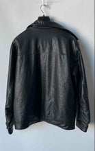 Load image into Gallery viewer, Arizona Mens Black Faux Leather Long Sleeve Front Full-Zip Jacket Size XL
