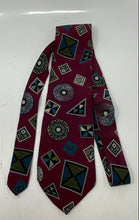 Load image into Gallery viewer, Christian Dior Mens Multicolor Geometric Print Silk Adjustable Designer Tie
