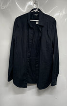 Load image into Gallery viewer, Express Mens Black Cotton Long Sleeve Slim Fit Dress Shirt Size 16-16.5
